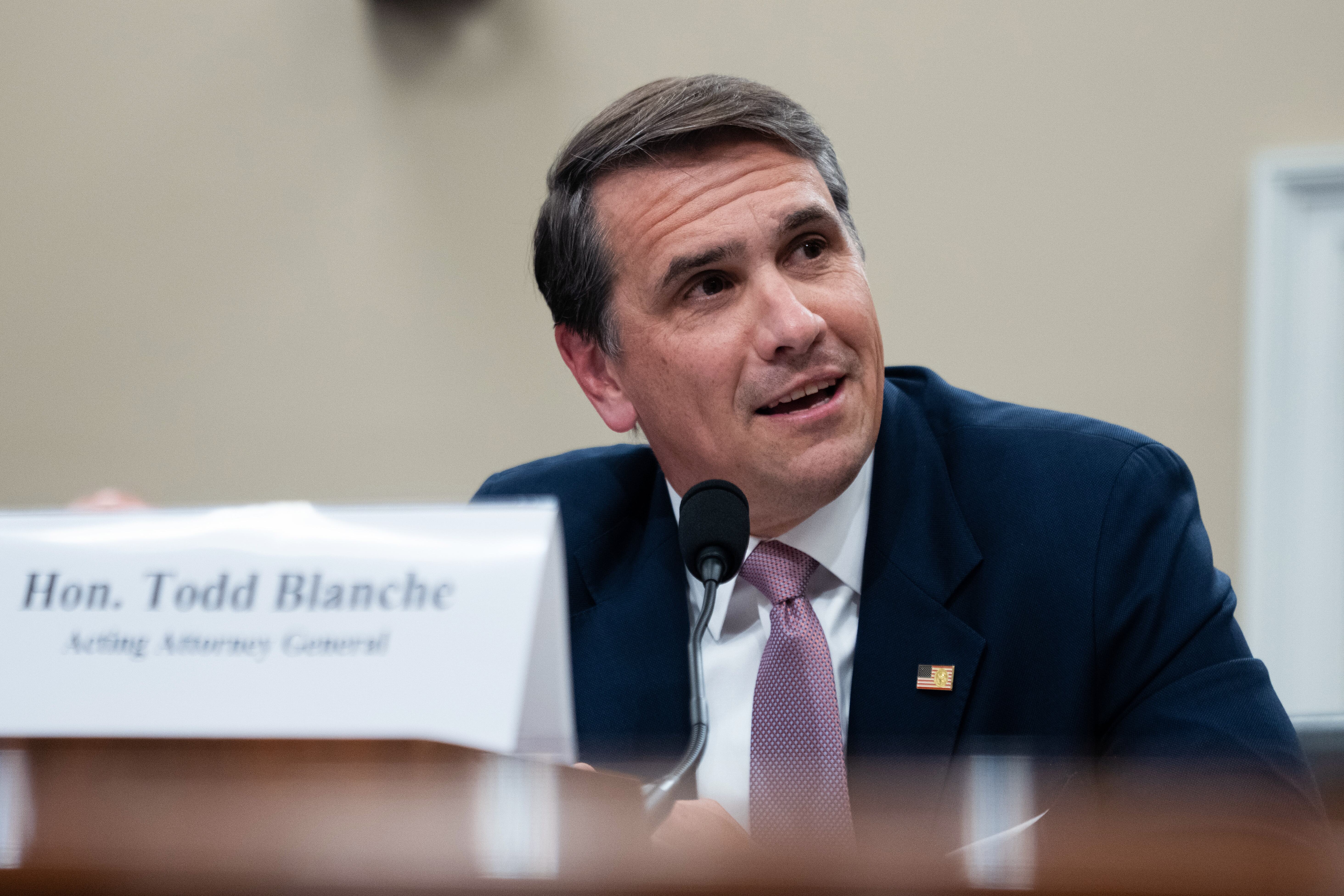 President Trump says he will nominate Todd Blanche to serve as attorney general